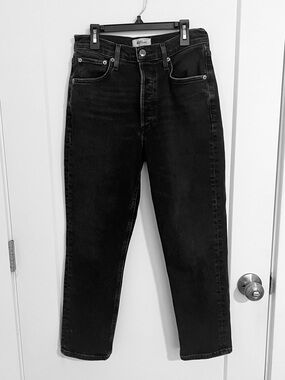 AGOLDE Riley Cropped Slim Straight Jeans